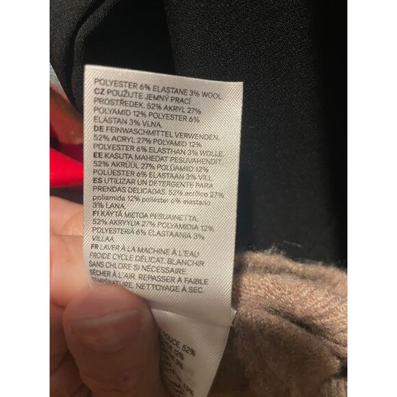 H&M - Women's M Sweater - Khaki Brown V-Neck - Wool Blend - Ribbed Hem - EUC - Picture 7 of 8